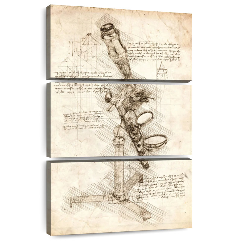 Laelle Old Microscope, 38" H x 24" W
