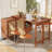 360° Expandable Rotating Bar Table With Storage Cabinet