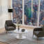 Table de bout en pavé moderne 30 po x 21 po x 15 po - blanc ultrabrillant (seulement avec table basse)-1616830335
