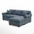 Polyester bleu gris, bleu paon, bleu ardoise