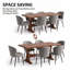 Ensemble de mobilier de salle à manger 67,7 po 67 places Mid-Century-132042465