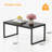 Rectangle Coffee Table With Tempered Glass-1437100544