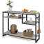 100cm Geometric Art Console Tables for Entryway, Skinny Entry Table with 4 Tier Storage Shelves-735279092