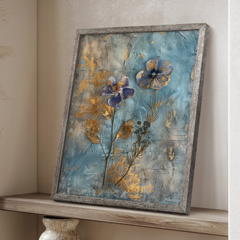 Impression encadrée FLORAL Series XL - bois massif, H 21 po x l 17 po