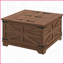 [Table basse carrée brune patinée avec rangement à plateau relevable pour le salon, peu encombrante]-121049024
