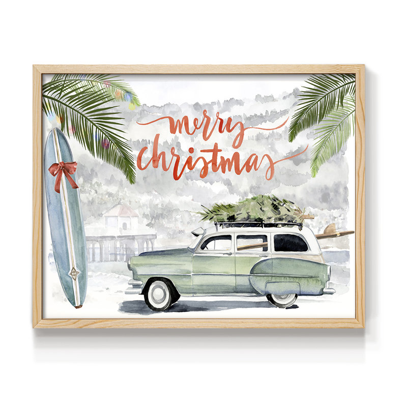 «So Cali Christmas Collection A», reproduction encadrée - Restickable, H 22 po x l 28 po, Naturel