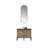 Ilfracombe 36 " W Freestanding Standard Free Standing 1 Single Vanity Bathroom Vanity With Stone Top with Mirror