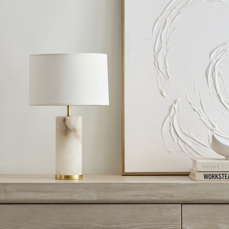 Lineham Cordless LED Table Lamp by AERIN, Clear/Hand Rubbed Antique Brass