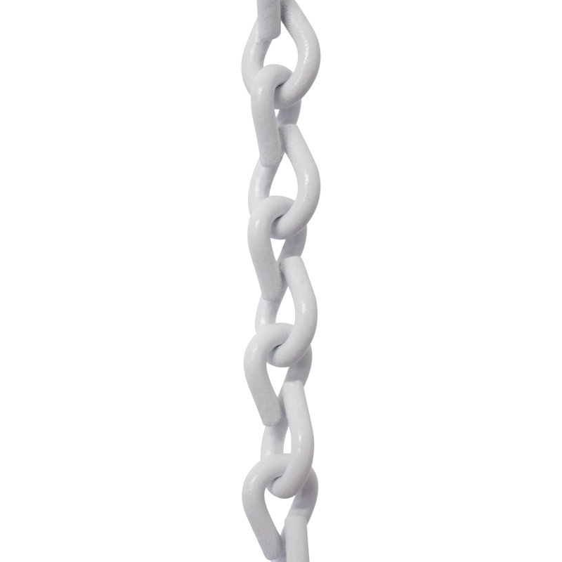 Chaîne décorative à double cric, H 120 po x l 0,24 po x P 0,06 po, Blanc