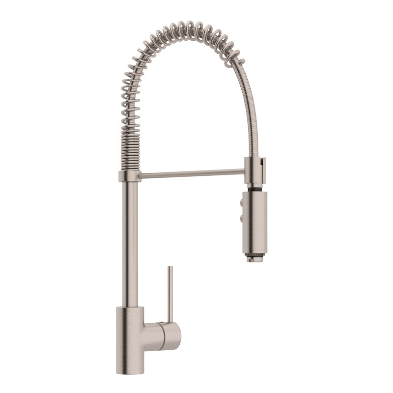 Pirellone Pull-Down Kitchen Faucet, Satin Nickel