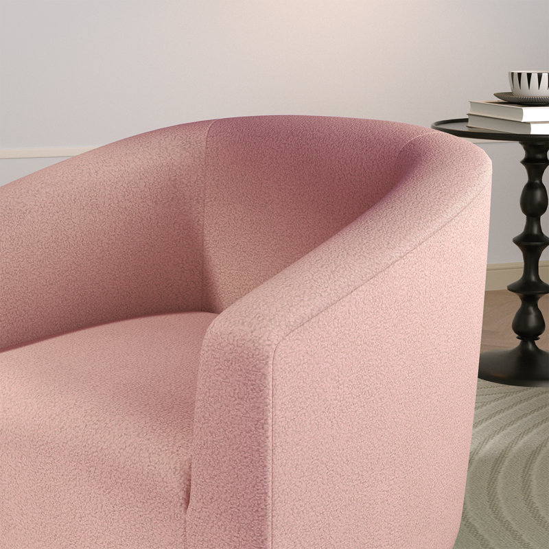 Hasting Upholstered Barrel Shaped Accent Chair Stylish Home Office Sofa Chair with comfy Seat and Backrest Perfect for Living Room Bedroom 