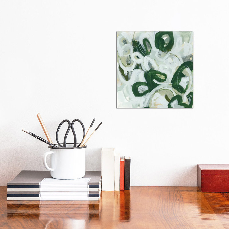 Moss Reaction I by June Erica Vess - Wrapped Canvas Painting, 30.48cm H x 30.48cm W x 1.91cm D