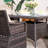 Algird 4-Person Wicker Patio Dining Set With Square Table