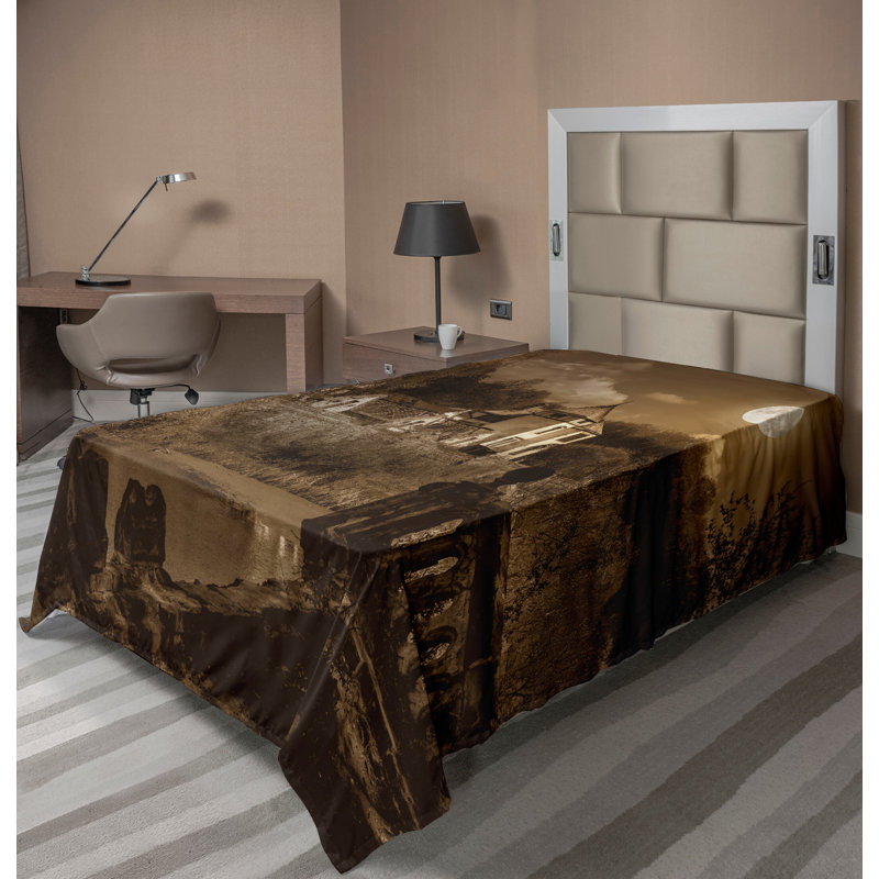 Drap-housse Ambesonne, Drap plat pour lit simple