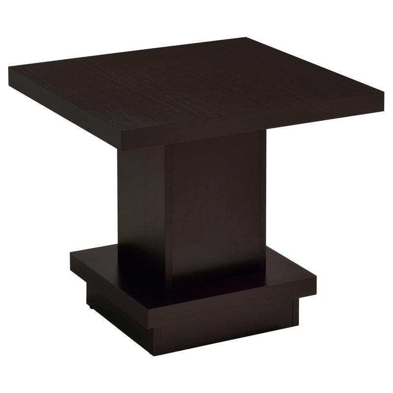 Square Pedestal End Table