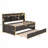 Wooden Captain Daybed Bed with Built-in Bookshelves-490314533-490314530