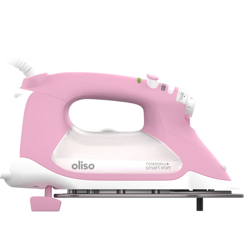 Oliso 1800 Watt Non Stick Soleplate Iron, Pink