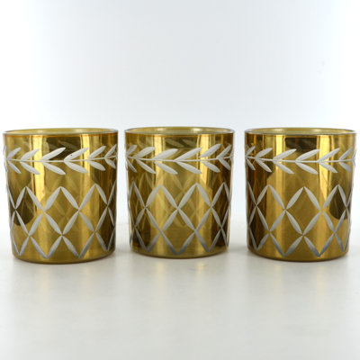 3 Piece Glass Tabletop Votive Holder Set