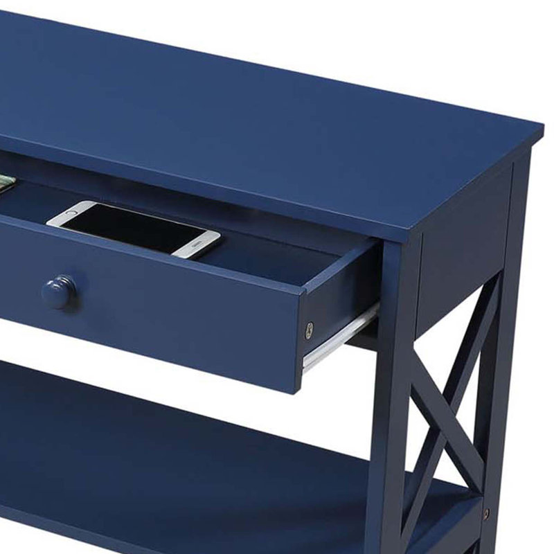 Aafko 39.5" Console Table, Cobalt Blue, 31.5" H x 39.5" W x 12" D