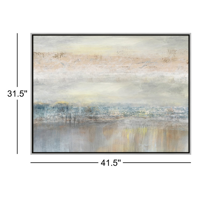 From A Distance by Nan, Silver Framed Canvas, 31.5" H x 41.5" W x 2" D