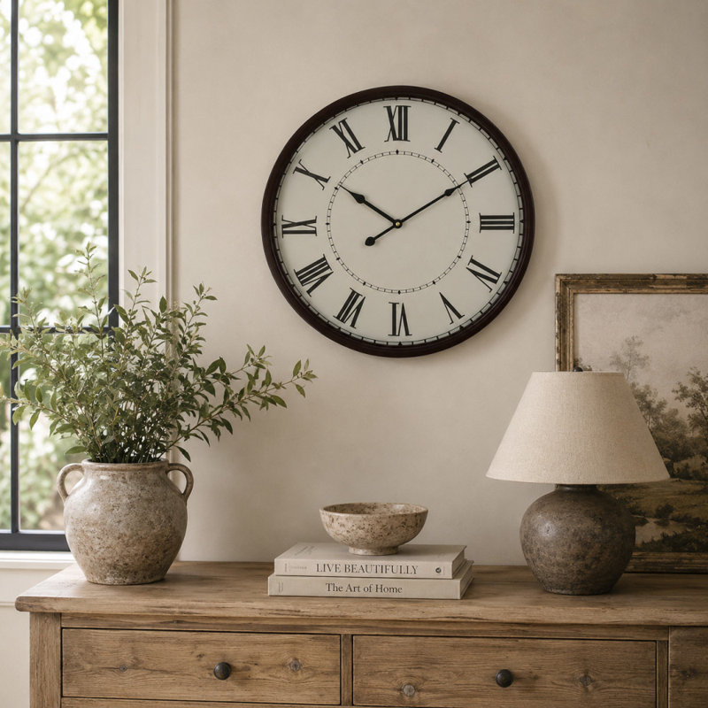 Horloge murale Abdinasir, H 20 po x l 20 po x P 3 po
