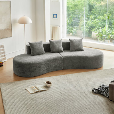 Canapé modulaire courbé moderne, canapé 5 places, confortable et élégant pour le salon, l’appartement, la décoration intérieure, facile à assembler