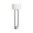 Floor Lamp, Rectangular Ivory Shade, 62 Inch, Classic Black Metal