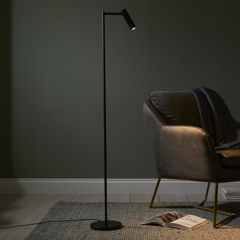 Rossleigh 125cm LED Task Floor Lamp, Matt Black