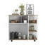 Armoire de rangement de conception moderne avec roulettes verrouillables, parfaite pour organiser et rehausser la décoration intérieure.