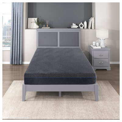 11 Inch Queen Mattress, Green Tea Gel-Infused Memory Foam for Cooling Comfort, Mattress in a Box with Gray Fabric Cover