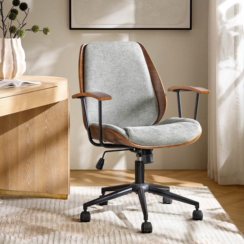 Chaise de bureau Oswina, Gris