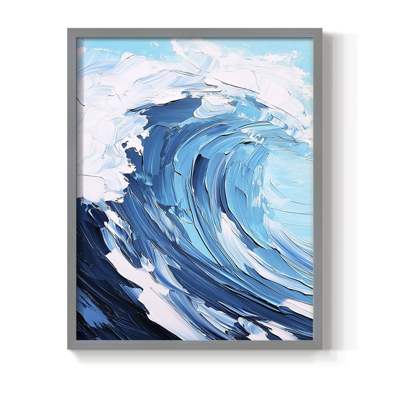 NAUTICAL Series XCIV, reproduction encadrée - bois massif, H 21 po x l 17 po, Gris