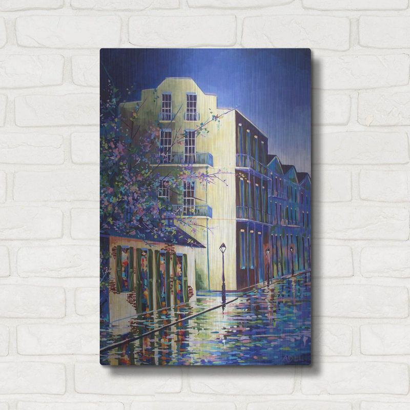  «Jean Lafitte Bar - New Orleans» par ADEL, art mural en métal, 16 po x 24 po, H 24 po x l 16 po