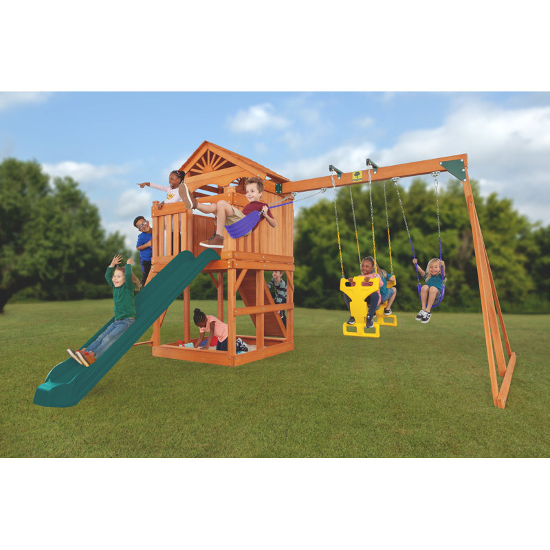 Portique Timber Valley, Mauve, Vert