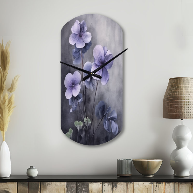 Horloge murale mauve violette de Kehleneck, Petit
