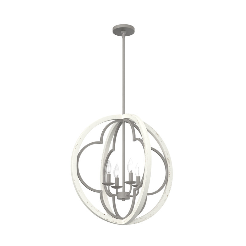 Lustre sphérique unique à 4 lumières Gablecrest, H 24 po x l 24 po x P 24 po