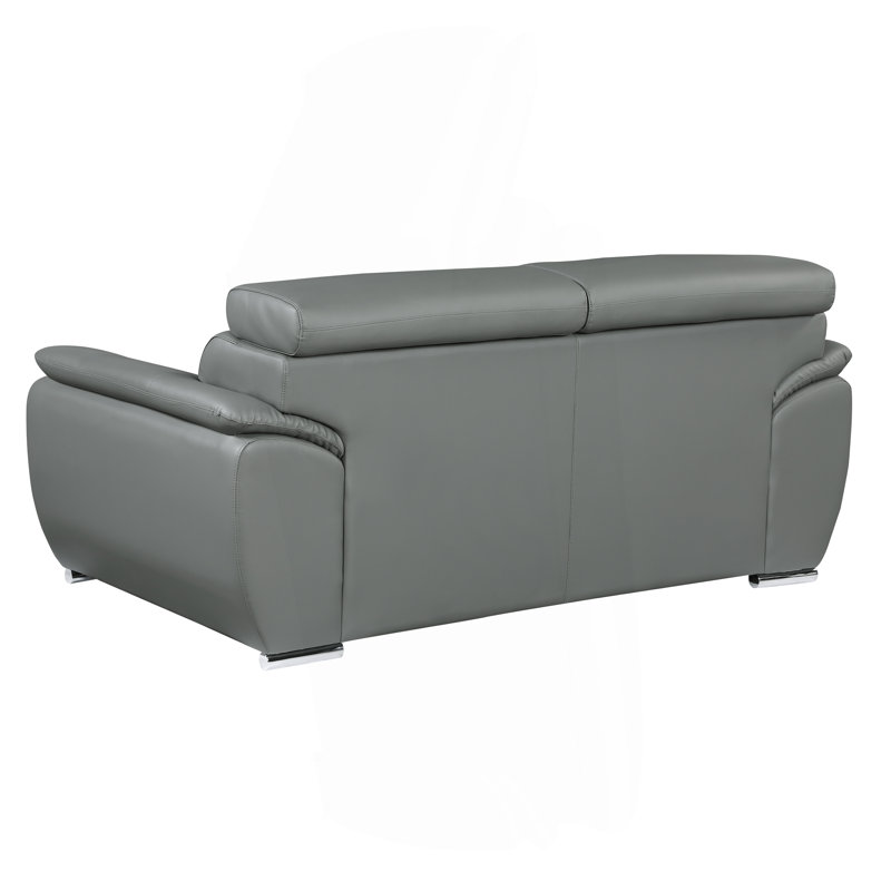 Causeuse de salon en cuir Breezeknoll, Gris