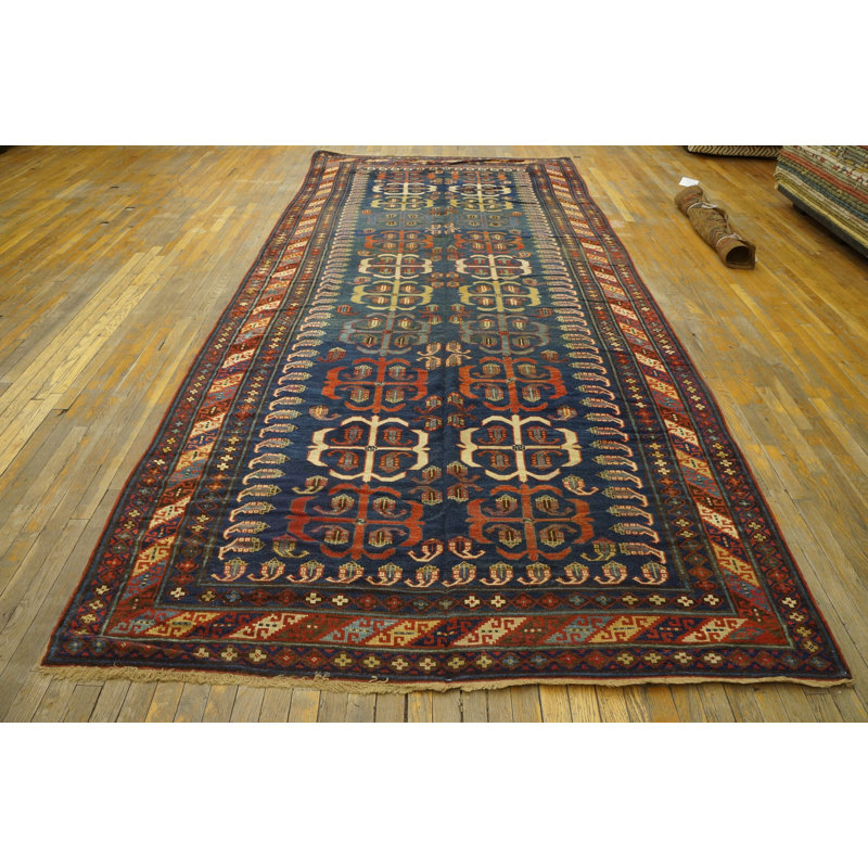 Antique Caucasian Blue 1890s Rug