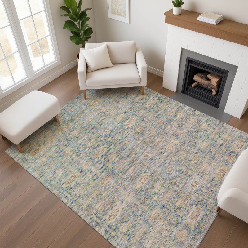 Tapis moderne lavable à la machine de qualité supérieure Verlin AMF1774, Rectangle 2 pi 6 po x 3 pi 10 po