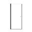 Porte de douche pivotante sans cadre l 32 po x H 72 po en verre mat noir mat avec verre trempé de 6 mm d'épaisseur (6 mm)