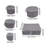 5 Pack Sturdy Plates and Dishes Storage Containers with Lids for Dinnerware-1091671177
