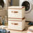 2-Pack Large Fabric Storage Bins with Lids Collapsible Foldable Storage Cubes, Closet Organizer Containers boxes with Handles for Home Office，Storage Baskets with Handle, for Books, Closet, Bedroom, Home-931877022