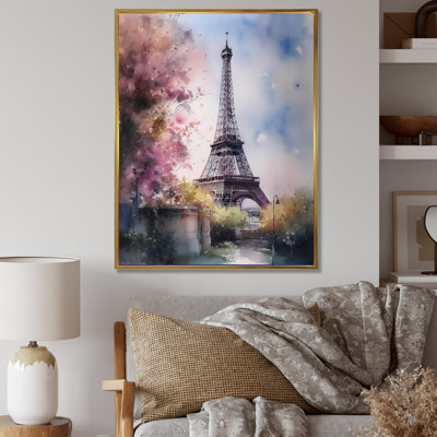 «Beautiful Eiffel Tower In Paris V», art sur toile Paris