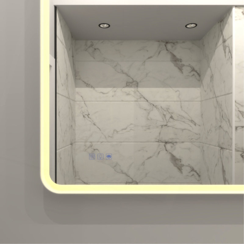 Miroir de salle de bain rectangulaire à DEL, 36 po x 60 po