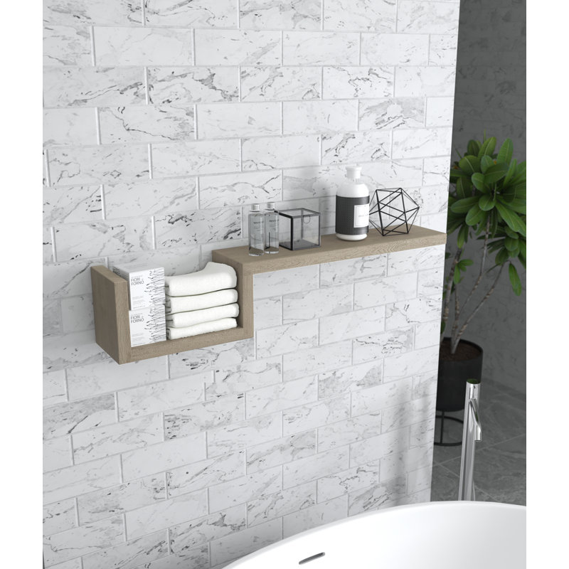 Manada Teak Floating Shelf