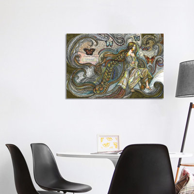 Butterfly Fairy 1 Piece Wrapped Canvas Wall Art