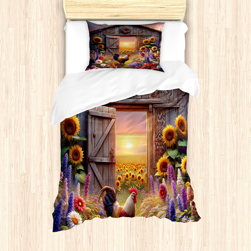 Rustic Duvet Cover, Twin Duvet Cover + 1 Standard Shams