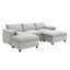 Canapé modulaire 86,5 po en chenille modulaire avec poches de rangement, ensemble de canapé en U à 5 places avec coussins, combinaison libre, canapé nuage moderne avec 2 repose-pieds mobiles pour le salon, appartement-248717110