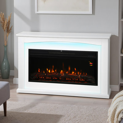 Ivy Bronx 121cm W White Electric Remote