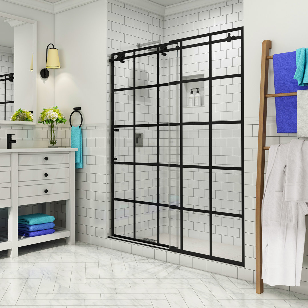 Vienne 44" W x 76" H Frameless Shower Door Aston 